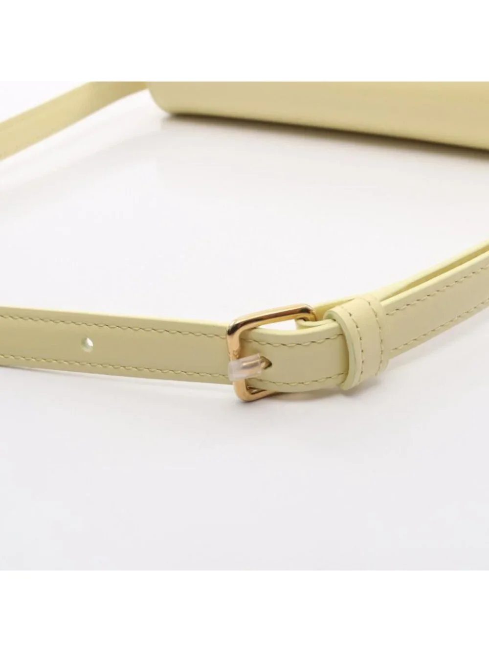 Celine Shoulder Bag Triomphe Light Yellow Leather
